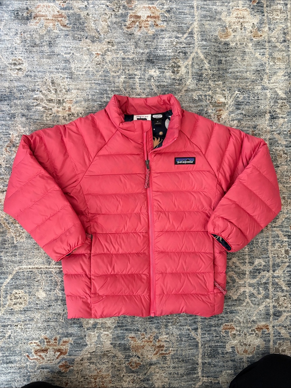 Patagonia Kids Coral Pink Puffer Jacket, 5T